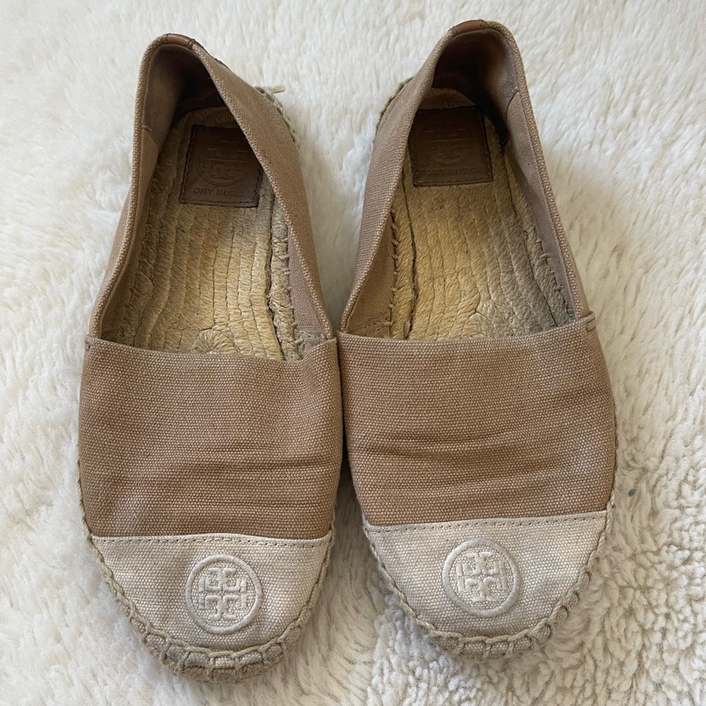 Tory Burch Color Block Espadrille Flats Size 7